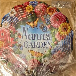 Nana's Garden Wind Spinner with Floral Design